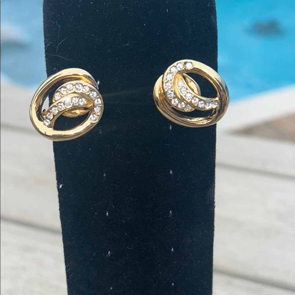Dior Vintage Gold Clip On Earrings